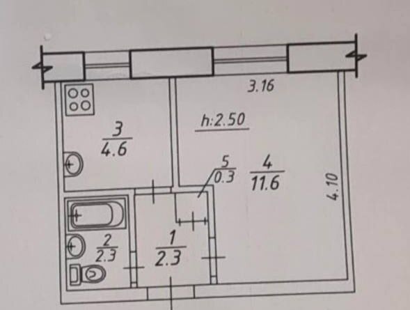 Продаж 1-кімнатної квартири 21 м², Курський просп.