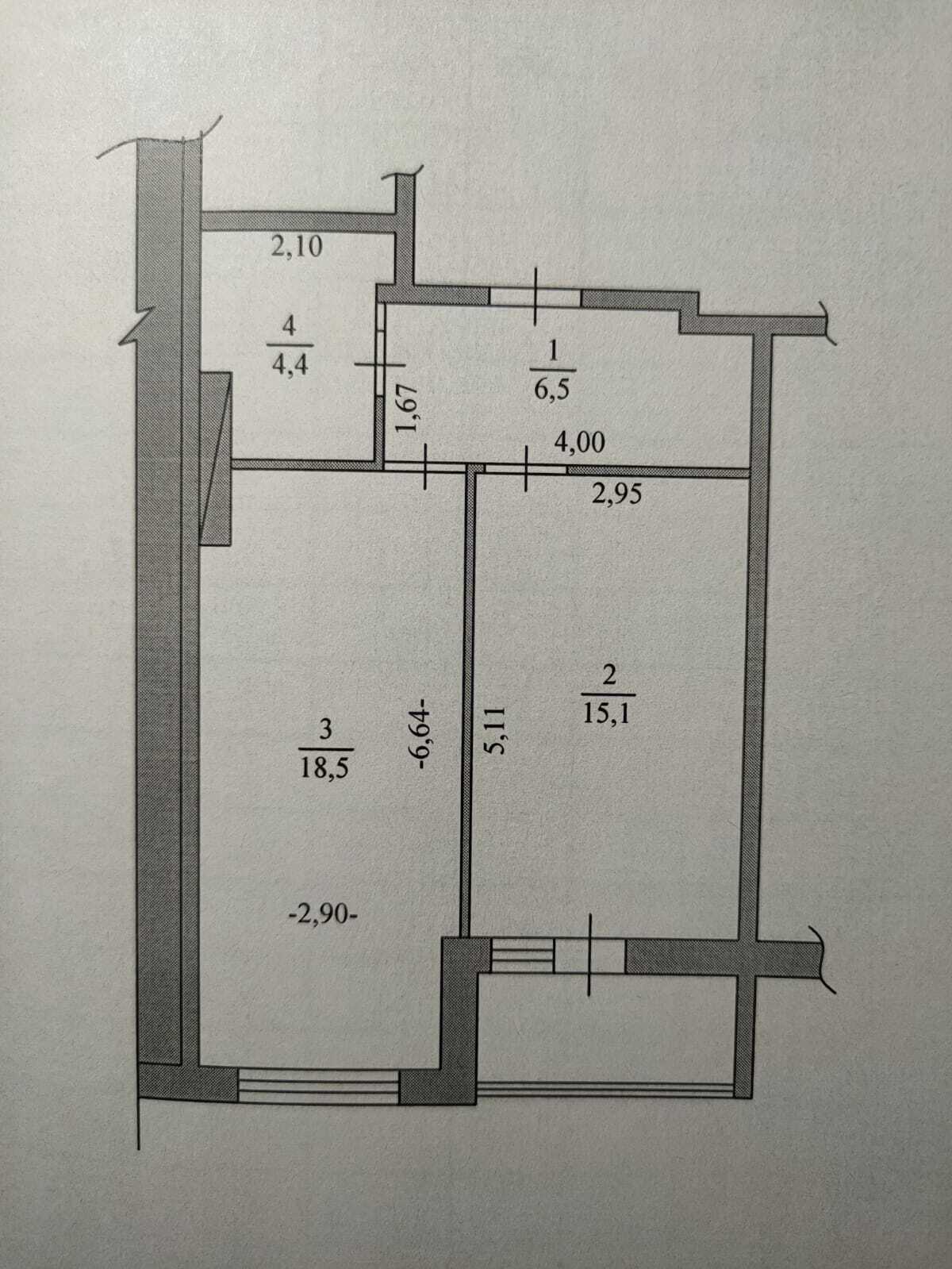 Продаж 1-кімнатної квартири 48 м², Симоненко вул.