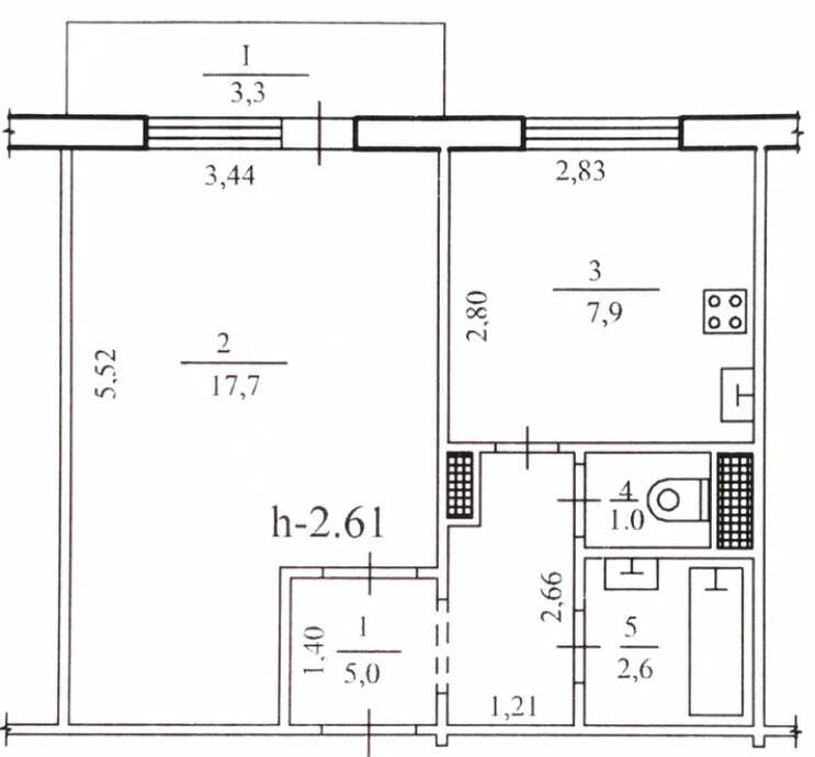 Продажа 1-комнатной квартиры 37 м², Михаила Лушпы просп.