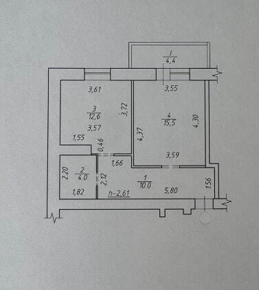 Продажа 1-комнатной квартиры 46 м², Михаила Лушпы просп.