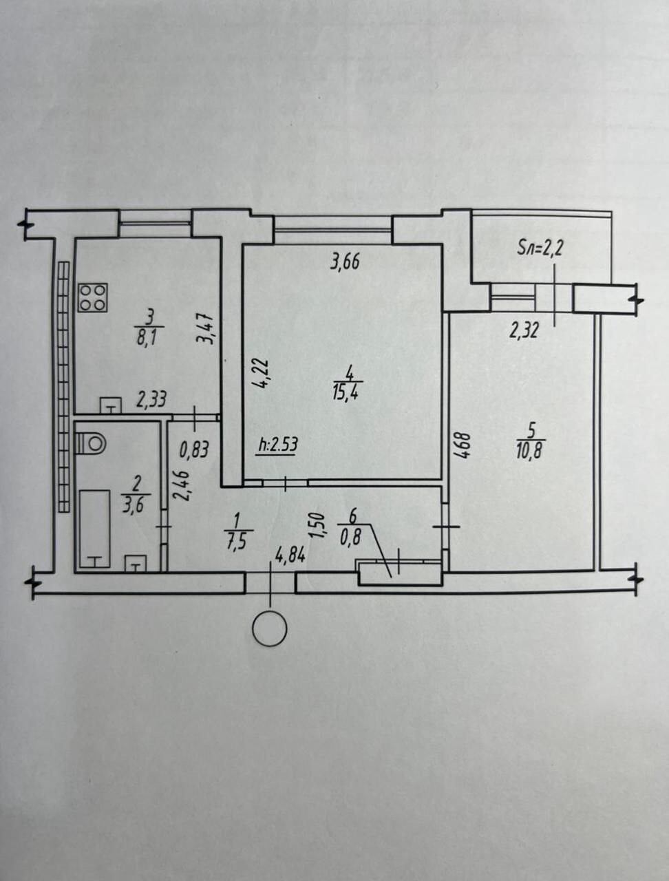 Продажа 2-комнатной квартиры 47.6 м², Героев Крут ул.