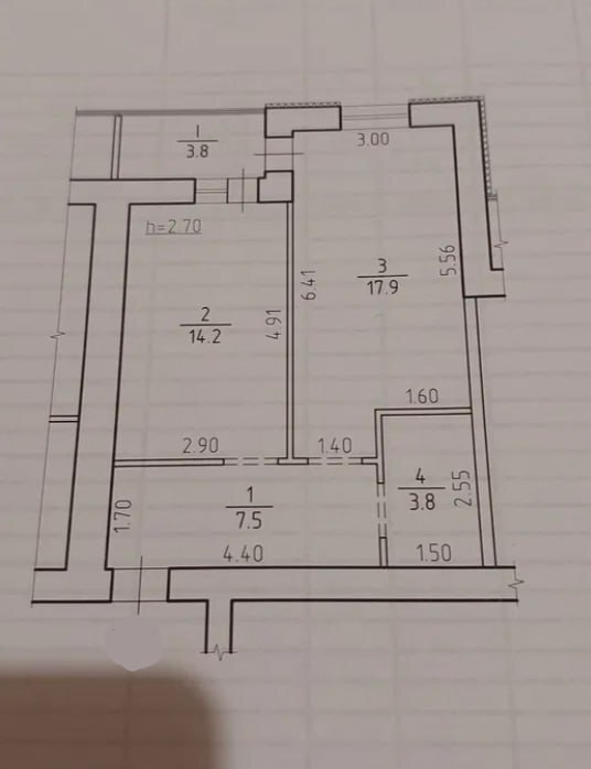 Продаж 1-кімнатної квартири 47.2 м², Інтернаціоналістів вул.