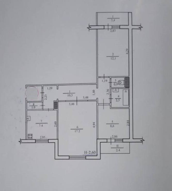 Продажа 3-комнатной квартиры 66 м², Заливная ул.