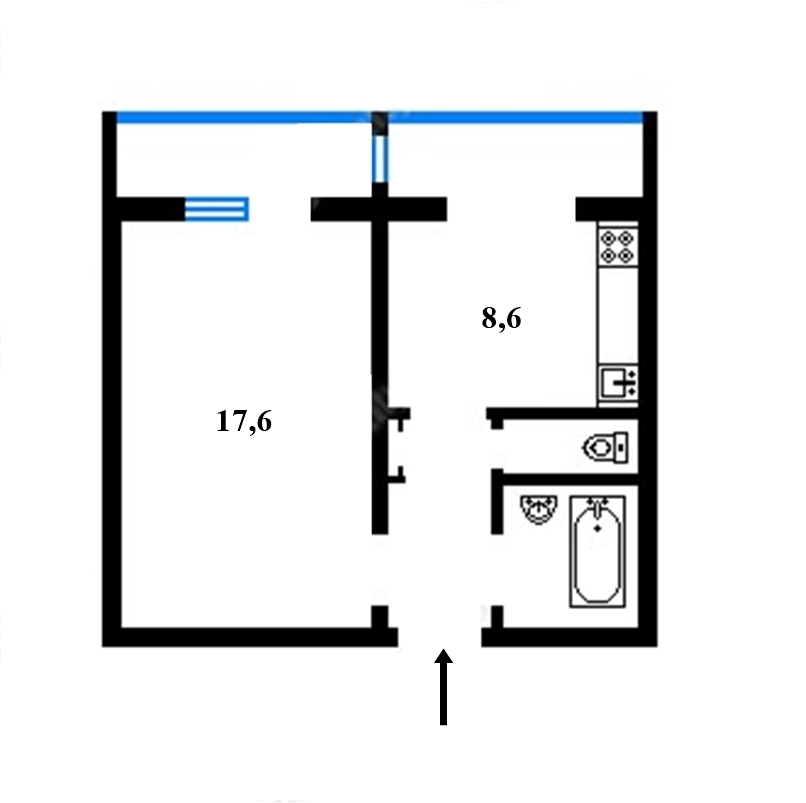 Продажа 1-комнатной квартиры 37 м², Леонида Быкова бул., 4