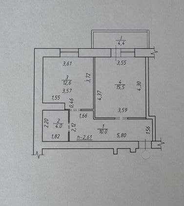 Продажа 1-комнатной квартиры 46.5 м², Михаила Лушпы просп.