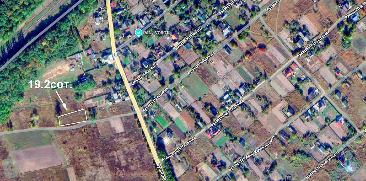 Продаж ділянки під індивідуальне житлове будівництво 19 соток, польова