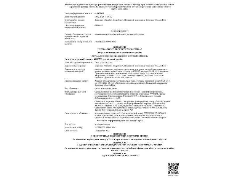 Продажа участка для личного сельского хозяйства 12 соток, Нова
