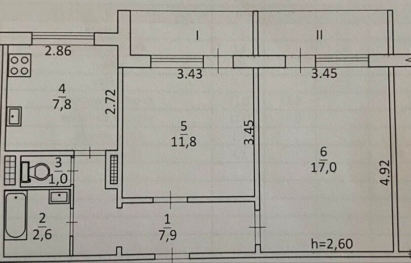 Продажа 2-комнатной квартиры 55 м², Михаила Лушпы просп.