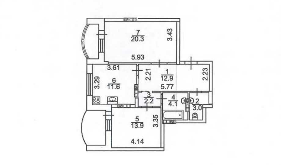 Продажа 2-комнатной квартиры 75 м², Петра Калнышевского ул., 7