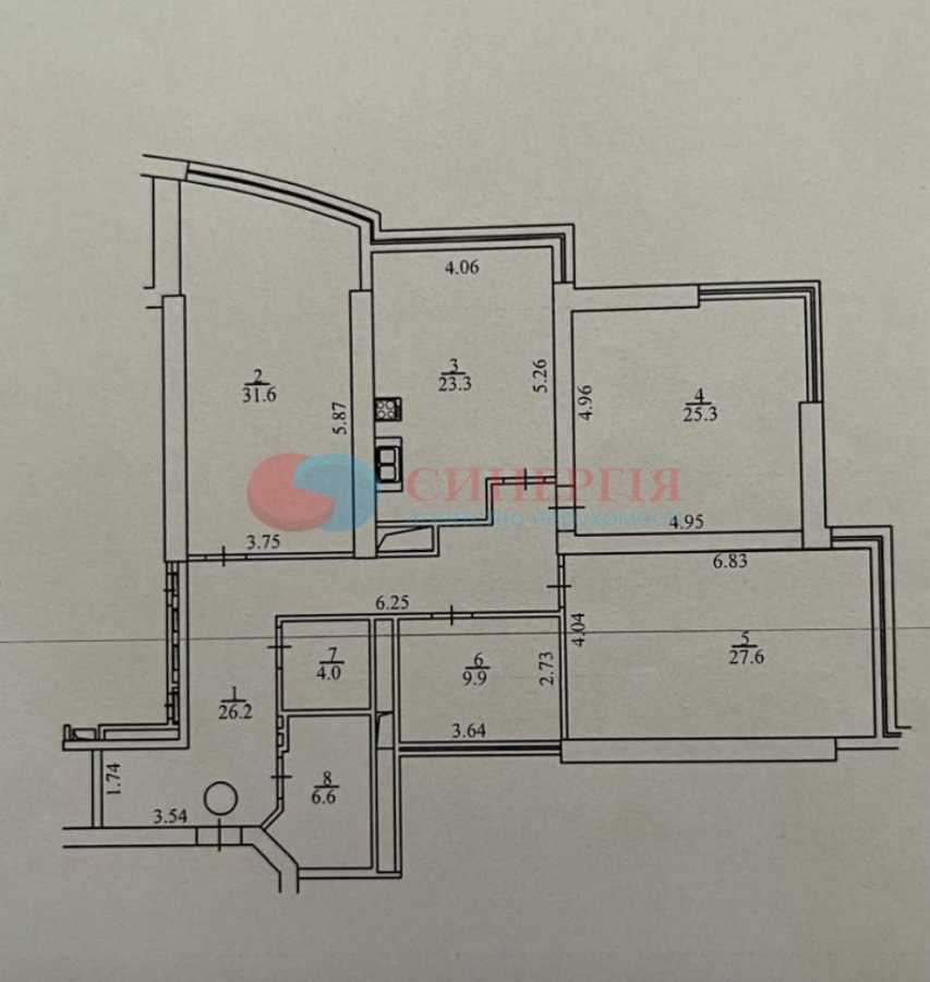 Оренда 3-кімнатної квартири 155 м², Кловський узвіз, 7А