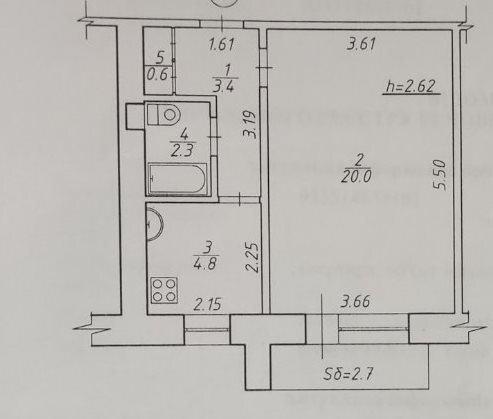 Продаж 1-кімнатної квартири 32 м², Засумська вул.