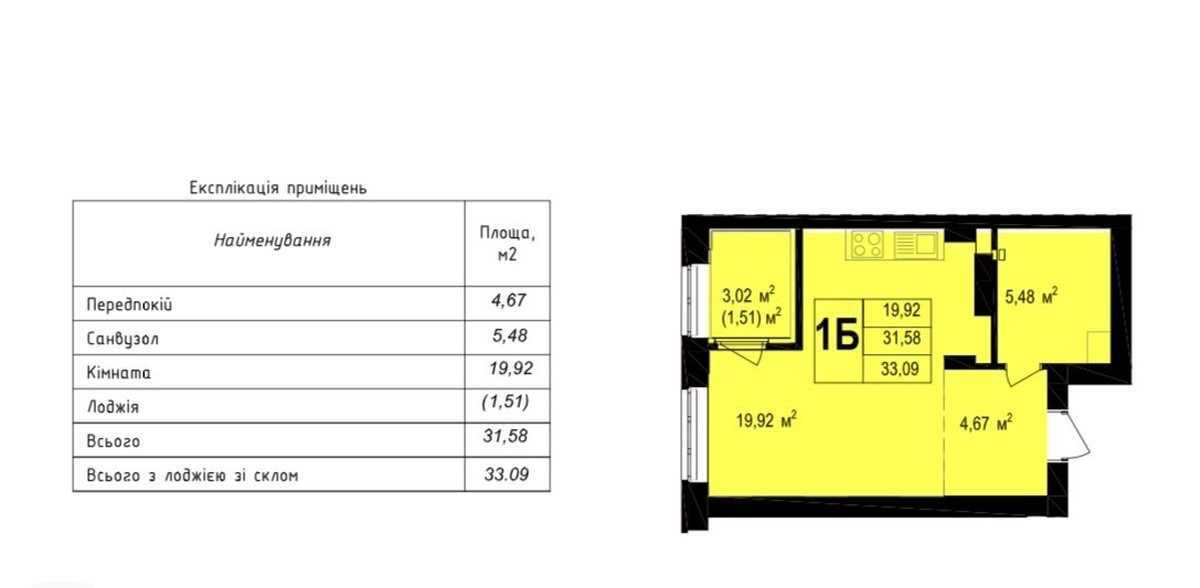 Продаж 1-кімнатної квартири 32 м², Анатолія Луценка вул., 18