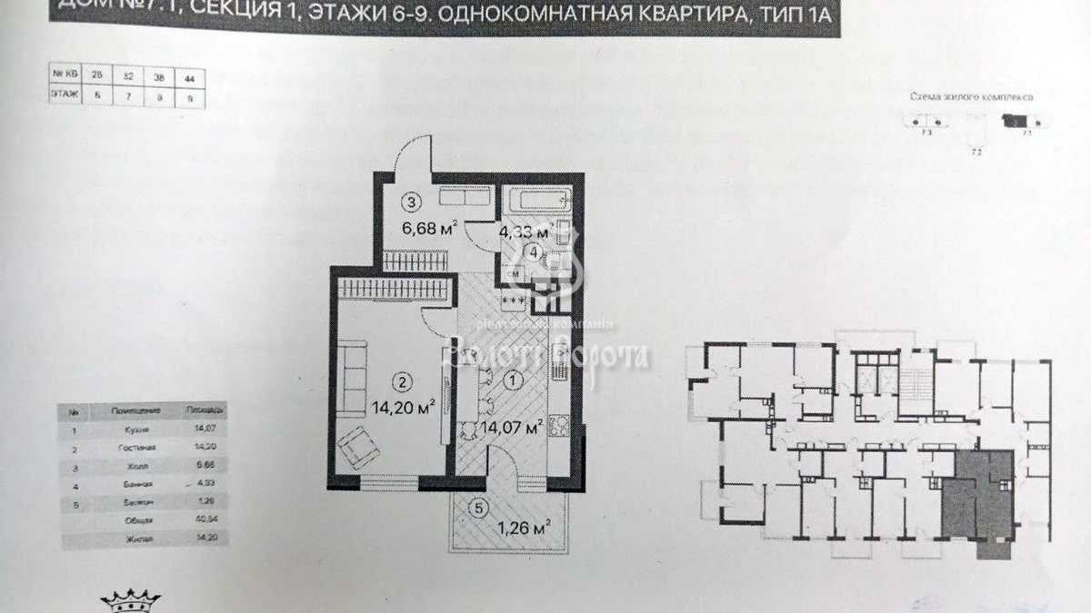 Продаж 1-кімнатної квартири 41 м², Олександра Олеся вул., 7/1
