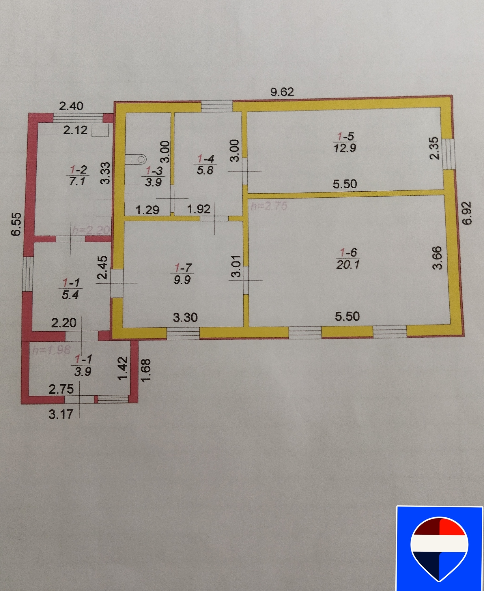Продаж будинку 69 м²