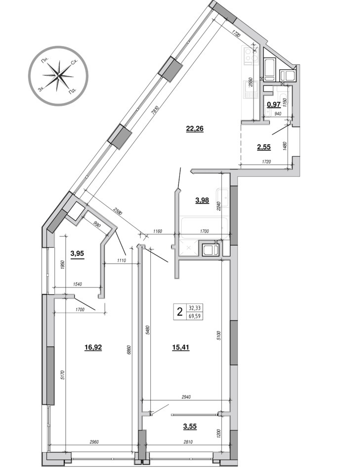 Продажа 3-комнатной квартиры 70 м², Ивана Величковского ул., 7