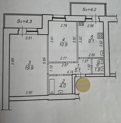 Продаж 2-кімнатної квартири 59 м², Ковпака вул.