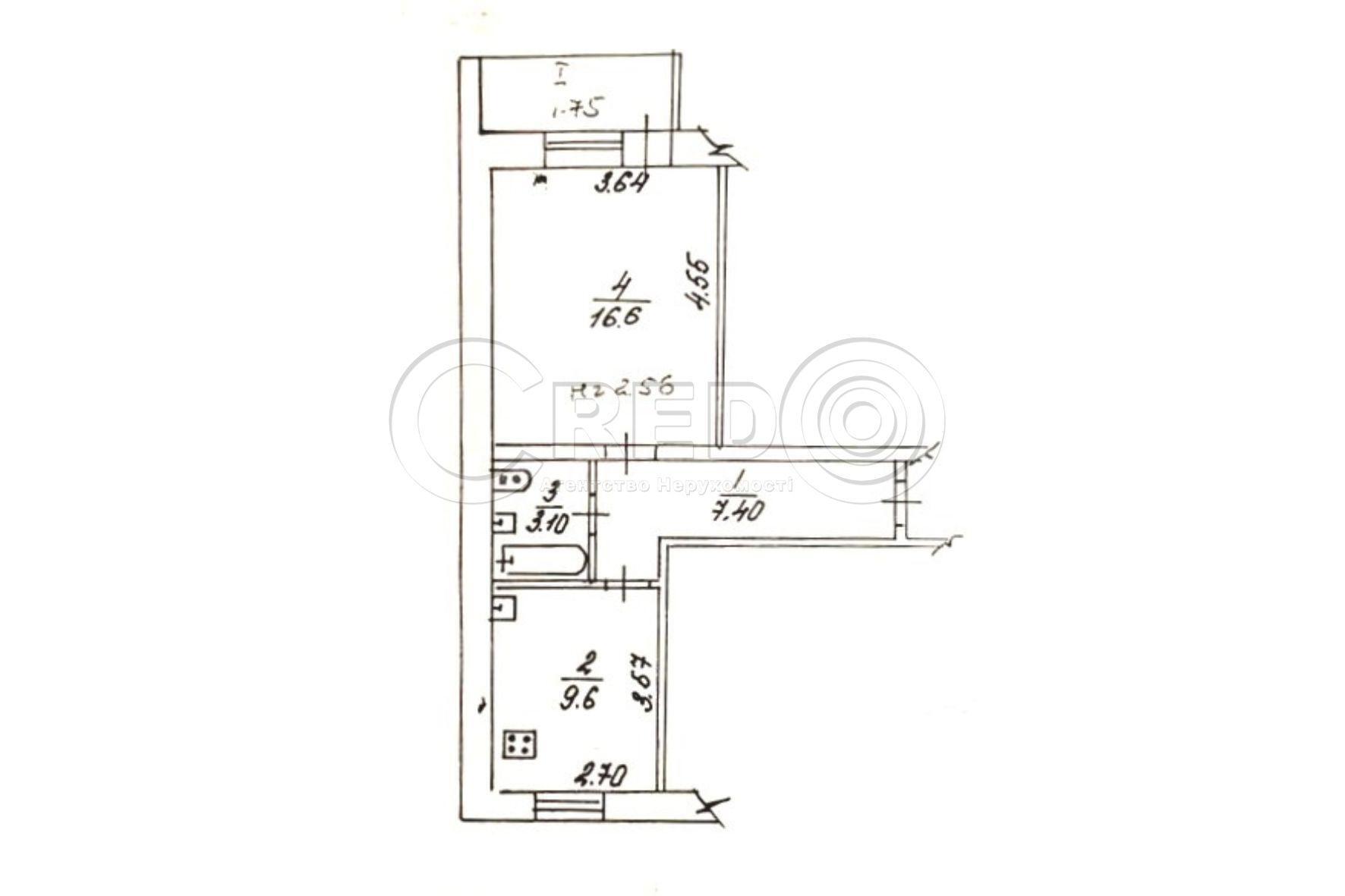 Продаж 1-кімнатної квартири 38 м², Сімонова вул.