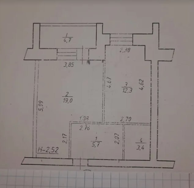 Продаж 1-кімнатної квартири 45 м², Інтернаціоналістів вул.