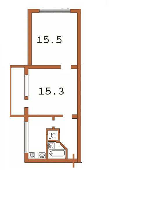 Аренда 2-комнатной квартиры 46 м², Белорусская ул., 13
