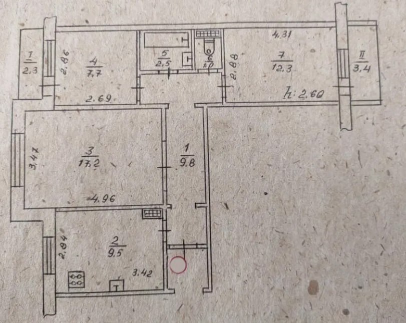Продажа 3-комнатной квартиры 63.7 м², Интернационалистов ул.