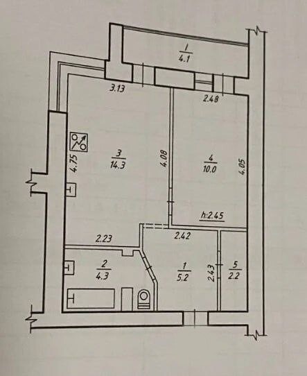 Продажа 1-комнатной квартиры 40 м², Харьковская ул.