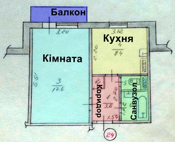 Продажа 1-комнатной квартиры 36 м², Заводська, 22