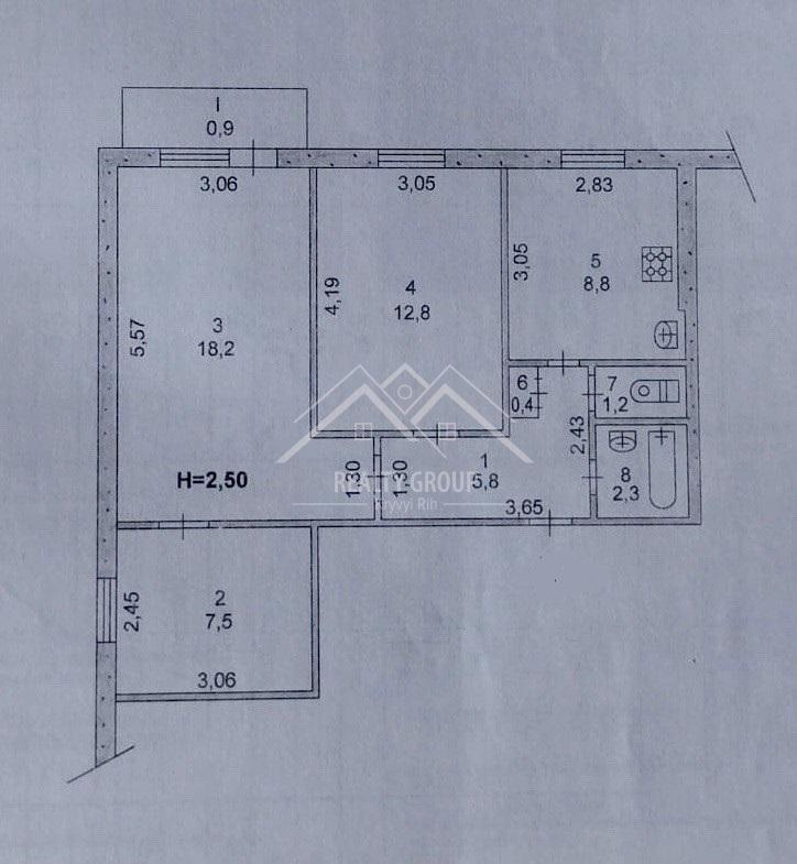 Продаж 3-кімнатної квартири 58 м², 4-й Сальський пров., Зарічний 25