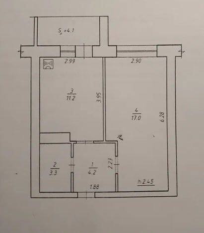 Продажа 1-комнатной квартиры 40 м², Гражданский пер.