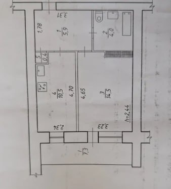 Продажа 1-комнатной квартиры 42.2 м², Заливная ул.