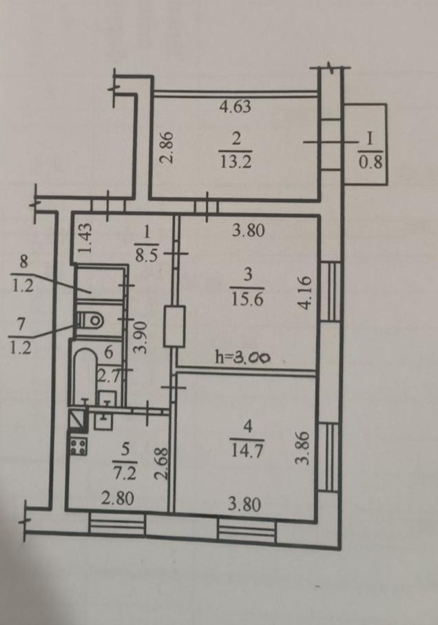 Продажа 3-комнатной квартиры 65.1 м², Старомостовая пл., 1