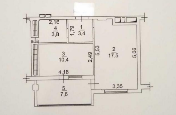 Продажа 1-комнатной квартиры 43 м², Строительная ул.