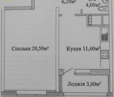 Продажа 1-комнатной квартиры 46 м², Варненская ул.