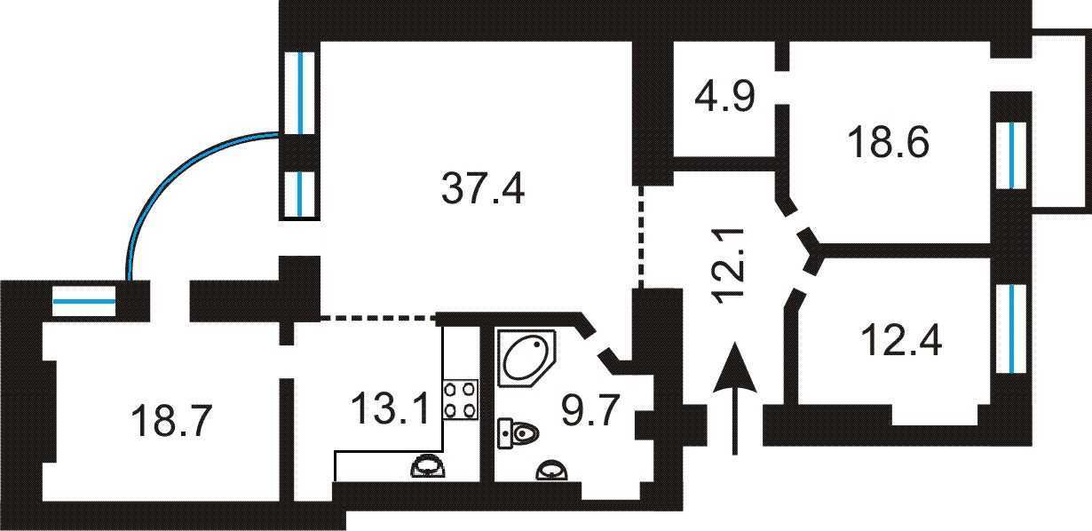 Продаж 4-кімнатної квартири 130.1 м², Малопідвальна вул., 10