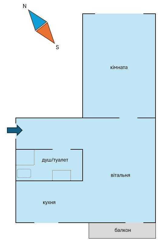 Продажа 2-комнатной квартиры 45 м², Леси Украинки бул., 16