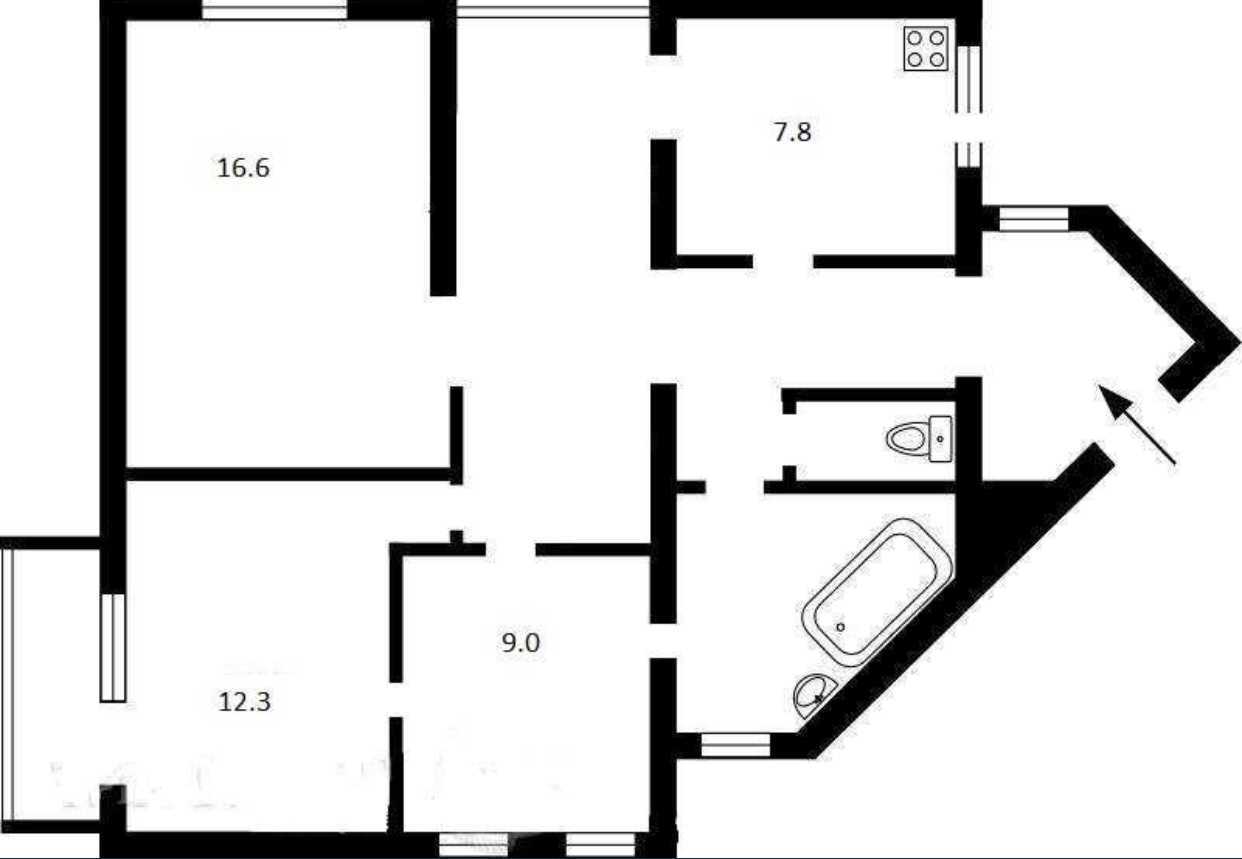 Оренда 3-кімнатної квартири 75 м², Оленівська вул., 10