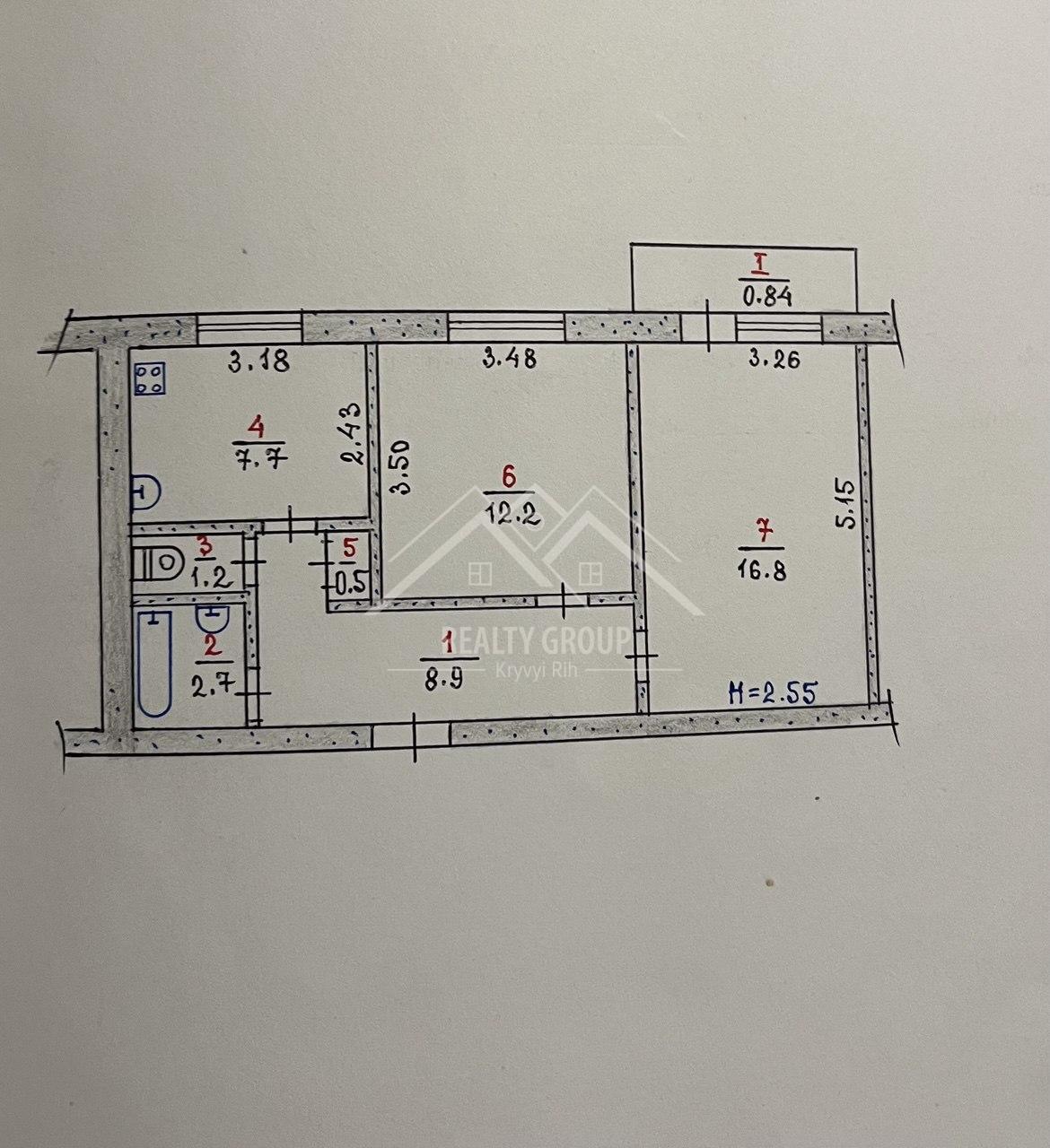 Продажа 2-комнатной квартиры 50 м², Кропивницкого ул., 97
