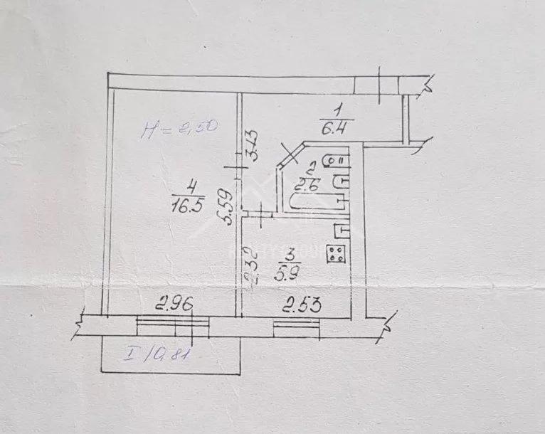 Продаж 1-кімнатної квартири 32 м², Соборності вул., 33
