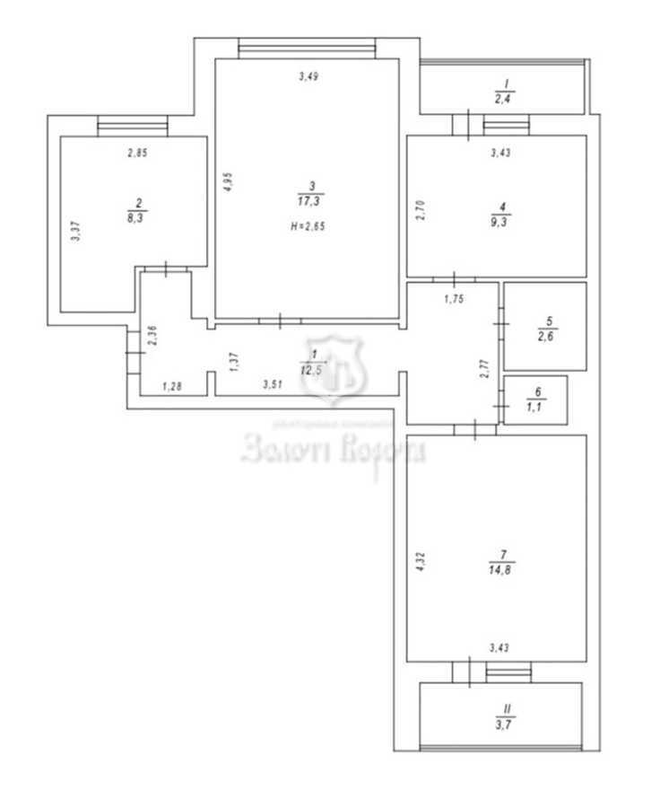 Продажа 3-комнатной квартиры 72 м², Академика Палладина просп., 24