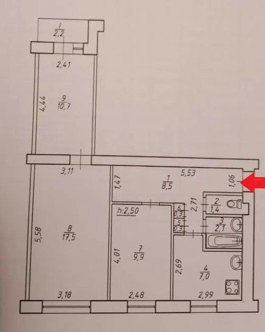 Продажа 3-комнатной квартиры 60 м², Новоместинская ул.