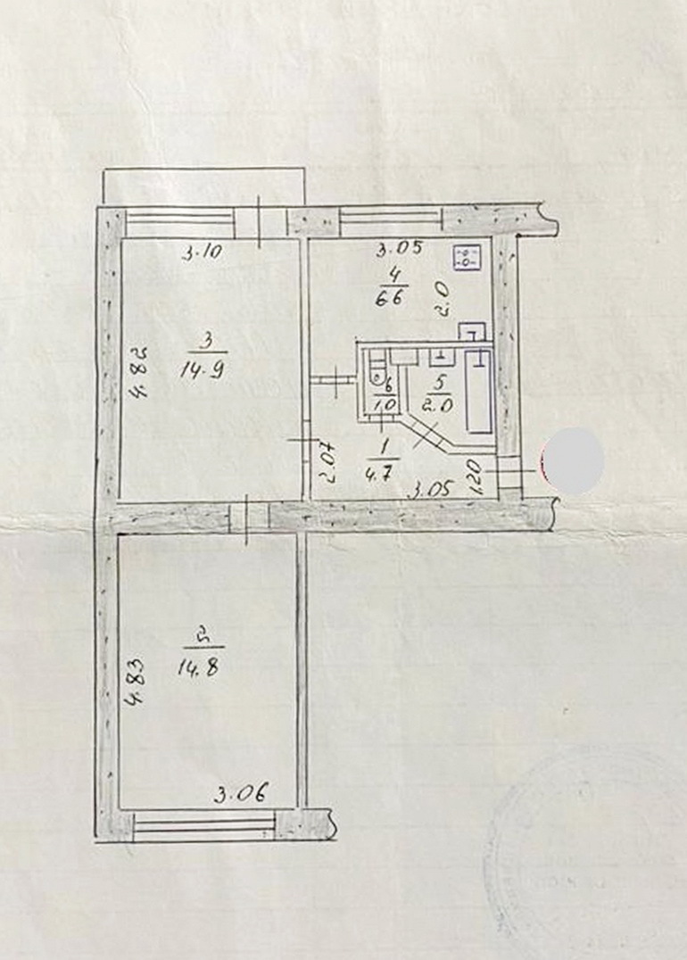Продажа 2-комнатной квартиры 45 м², Украинская ул., 32