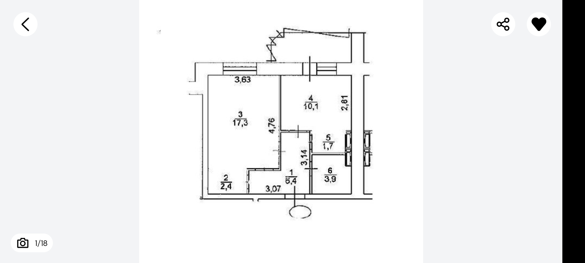 Аренда 1-комнатной квартиры 46 м², Комбинатная ул., 25