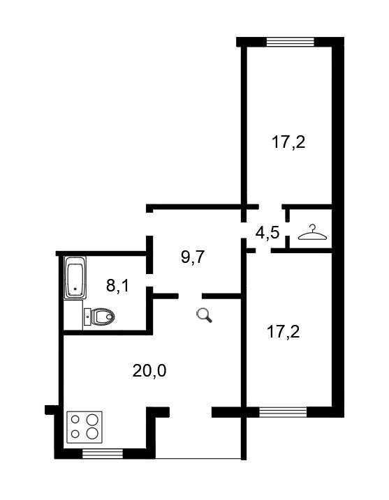 Продажа 3-комнатной квартиры 87 м², Урловская ул., 9