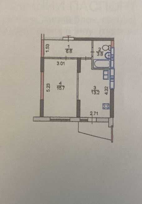Продаж 1-кімнатної квартири 44 м², Каховська вул., 62А