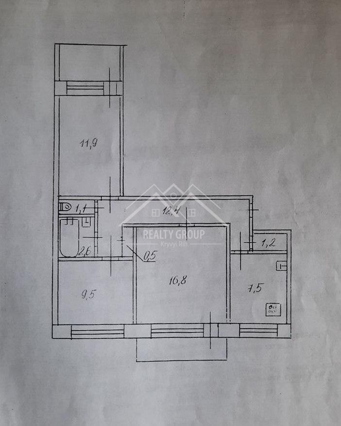 Продажа 3-комнатной квартиры 66 м²