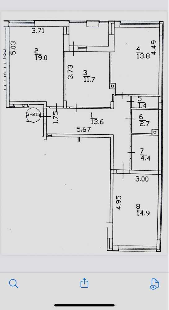 Оренда 3-кімнатної квартири 81 м², Регенераторна вул., 4, корпус 6