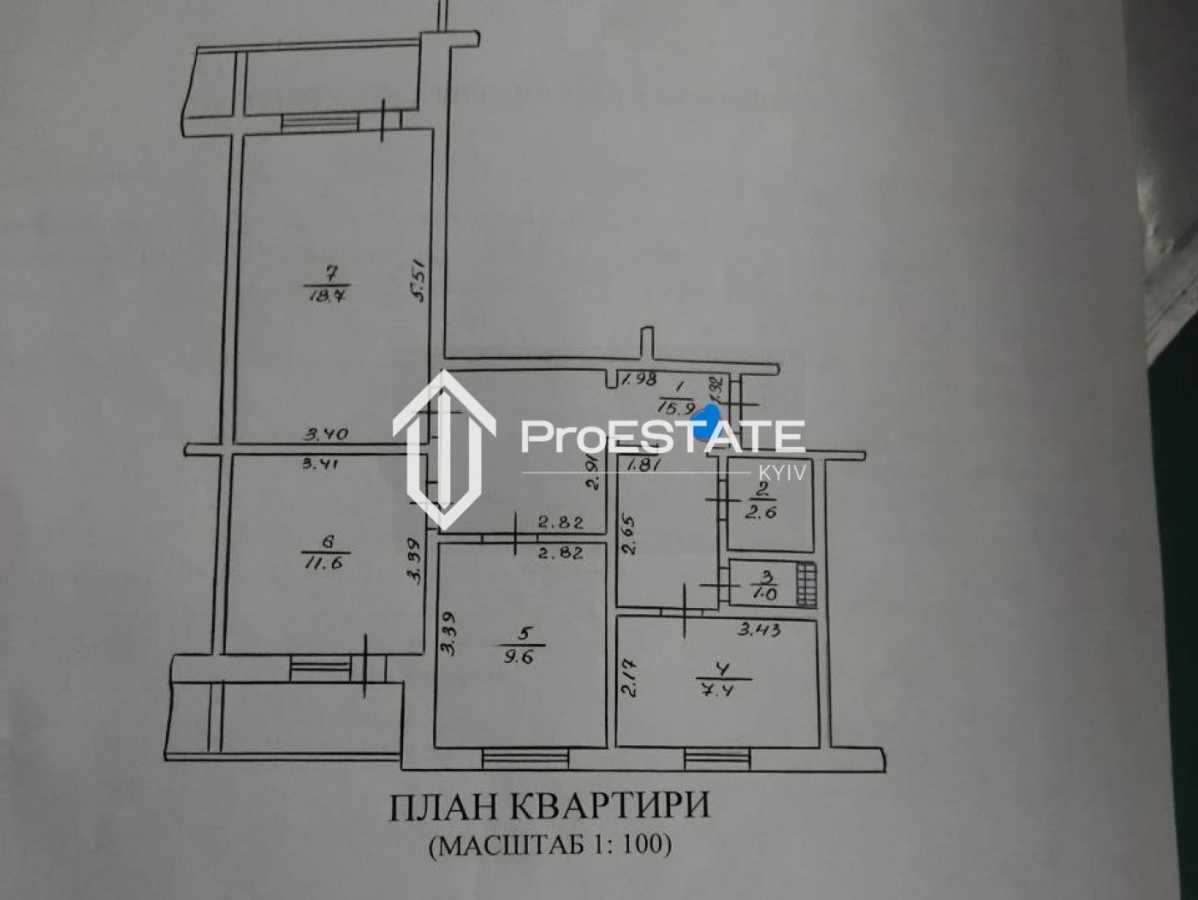 Продаж 3-кімнатної квартири 70.5 м², Головатого вул., 8