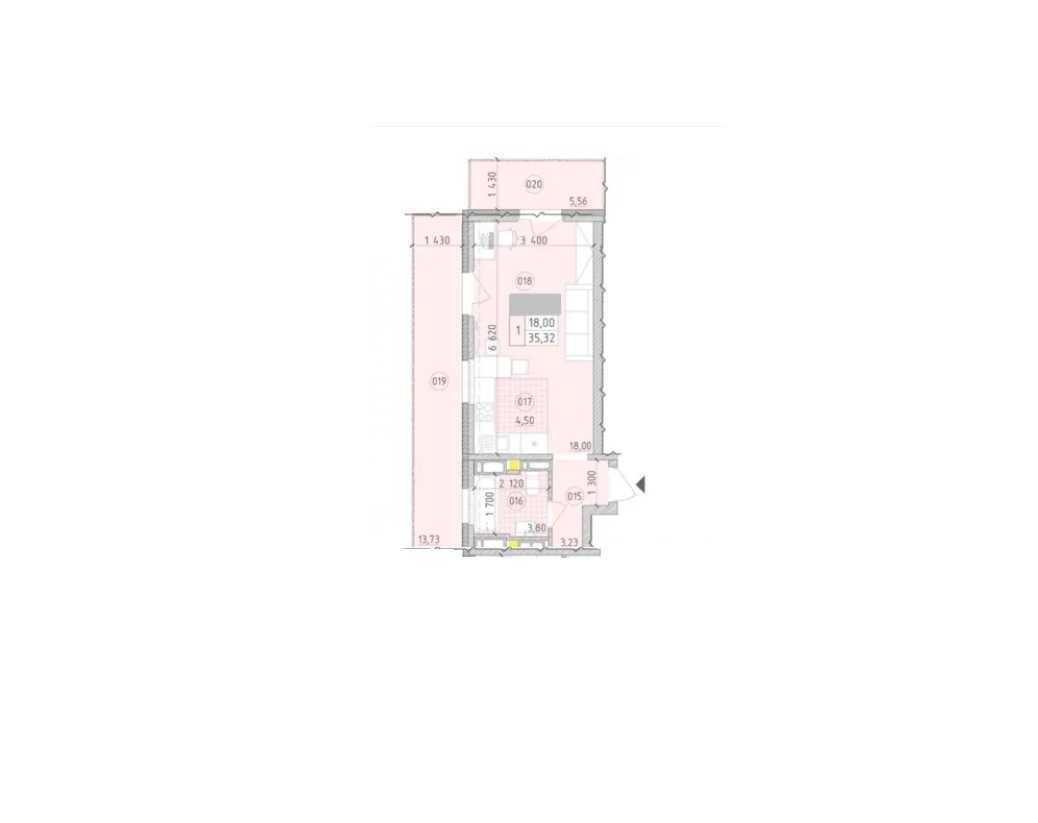 Продажа 1-комнатной квартиры 35 м², Михаила Максимовича ул., 26В