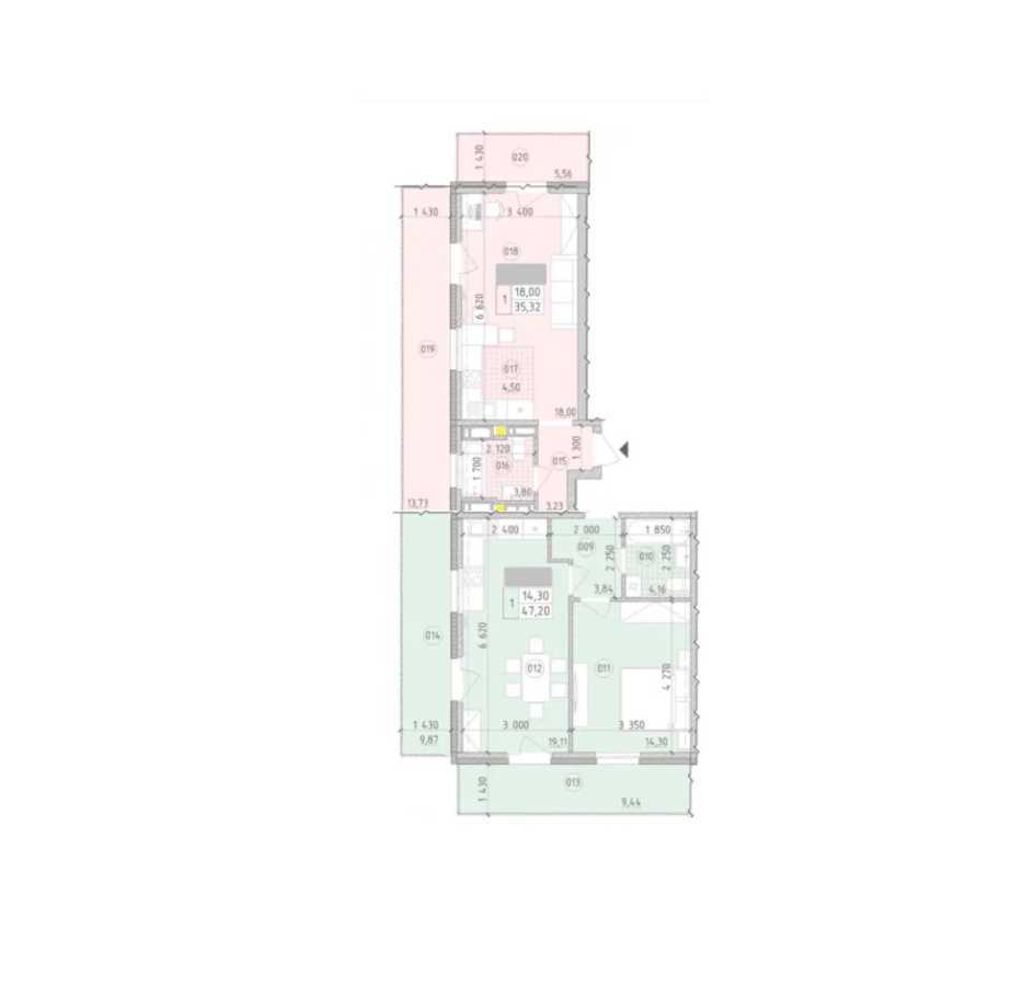 Продажа 2-комнатной квартиры 83 м², Михаила Максимовича ул., 26В