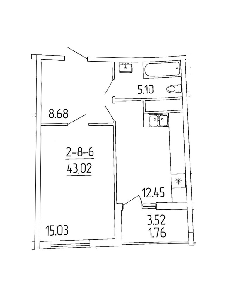Продажа 1-комнатной квартиры 43 м², Краснова ул., 3/65
