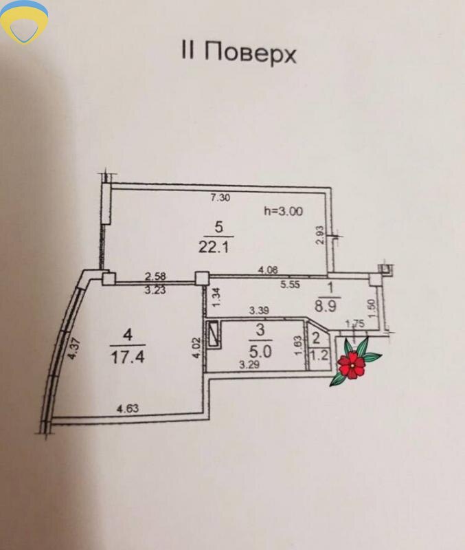 Продаж 1-кімнатної квартири 54.6 м², Французский бул., 22